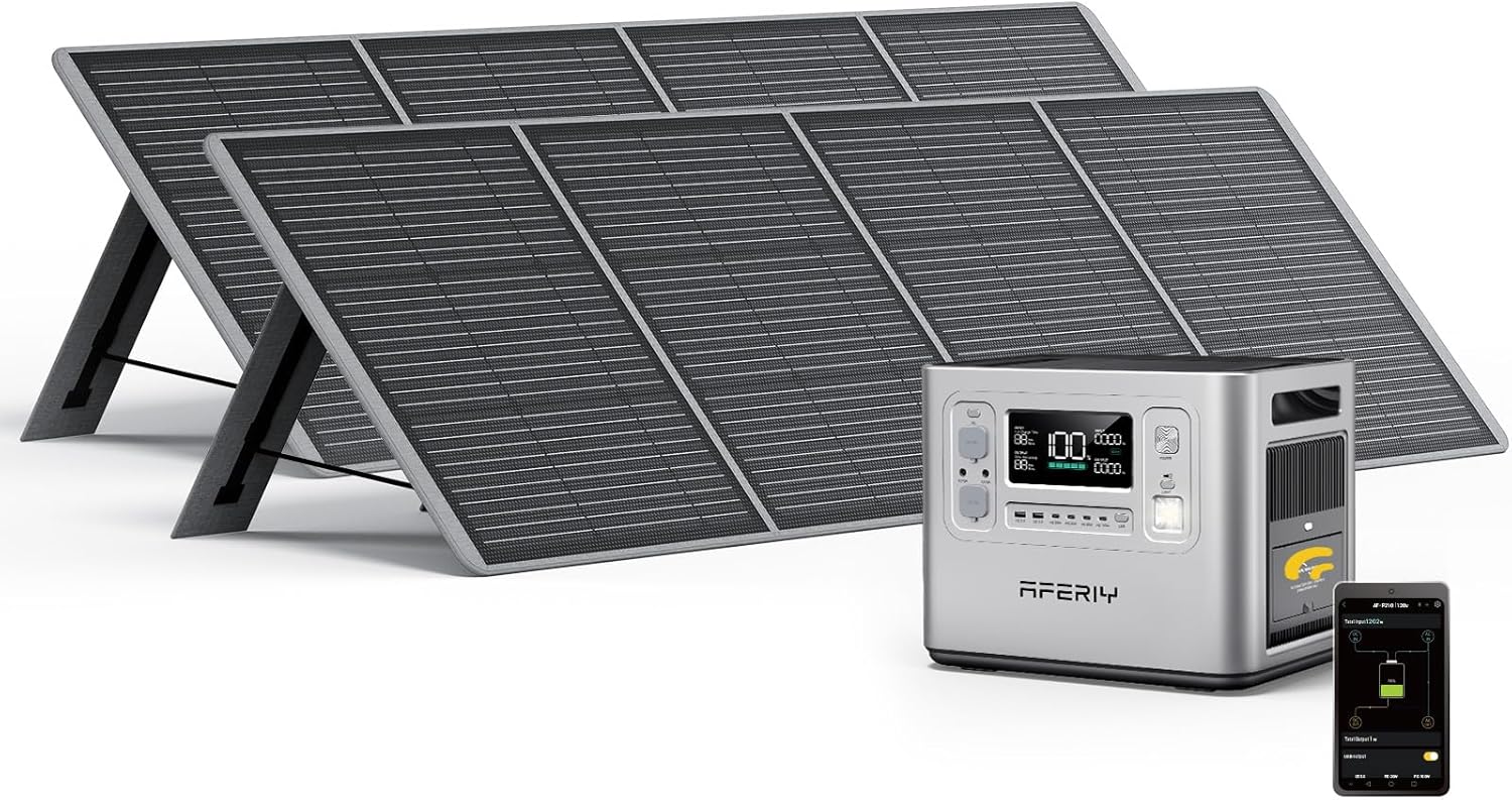 AFERIY P210 Portable Power Station with Solar Panel for Outdoors