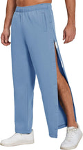Deyeek Mens Fleece Tear Away Pants for Post Surgery Recovery