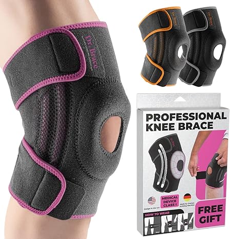 DR. BRACE ELITE Knee Brace with Stabilizers for Pain Relief