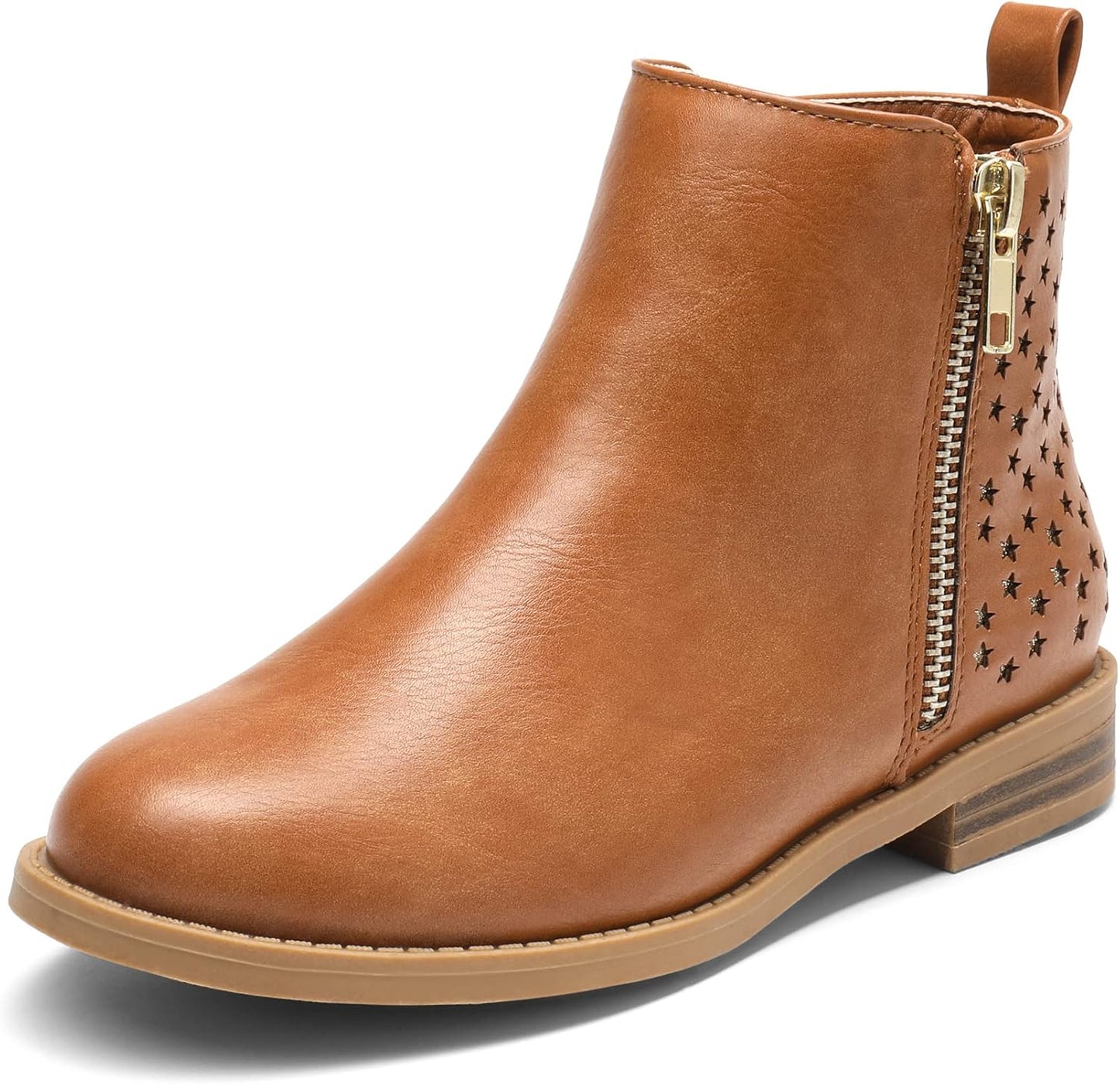 DREAM PAIRS Girls Ankle Boots with Side Zipper for Kids