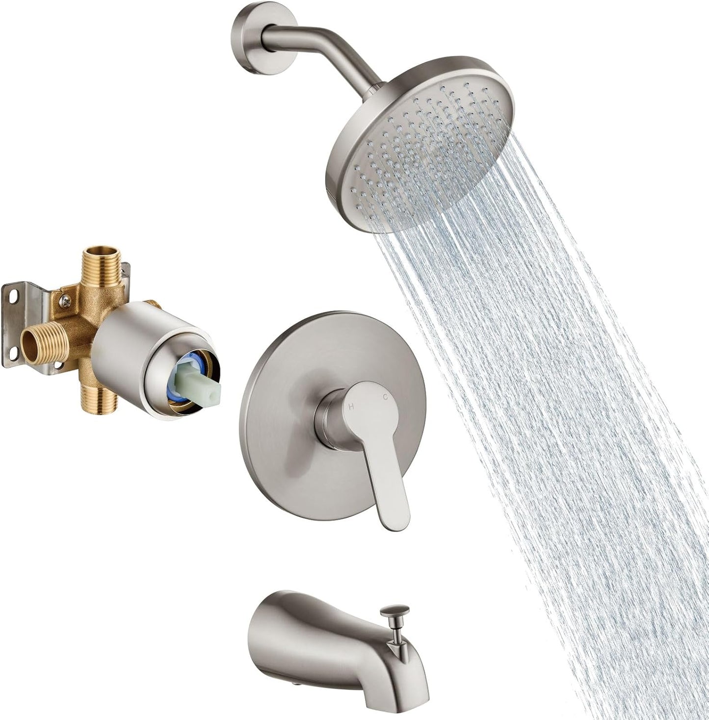 Aolemi Tub Shower Faucet Set with Valve for Modern Bathrooms