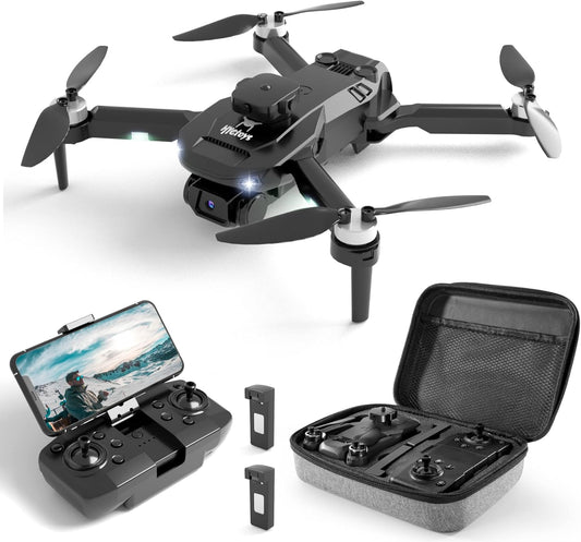 1080P HD Drone w/ Camera & Carrying Case - 2 Batteries, Foldable FPV