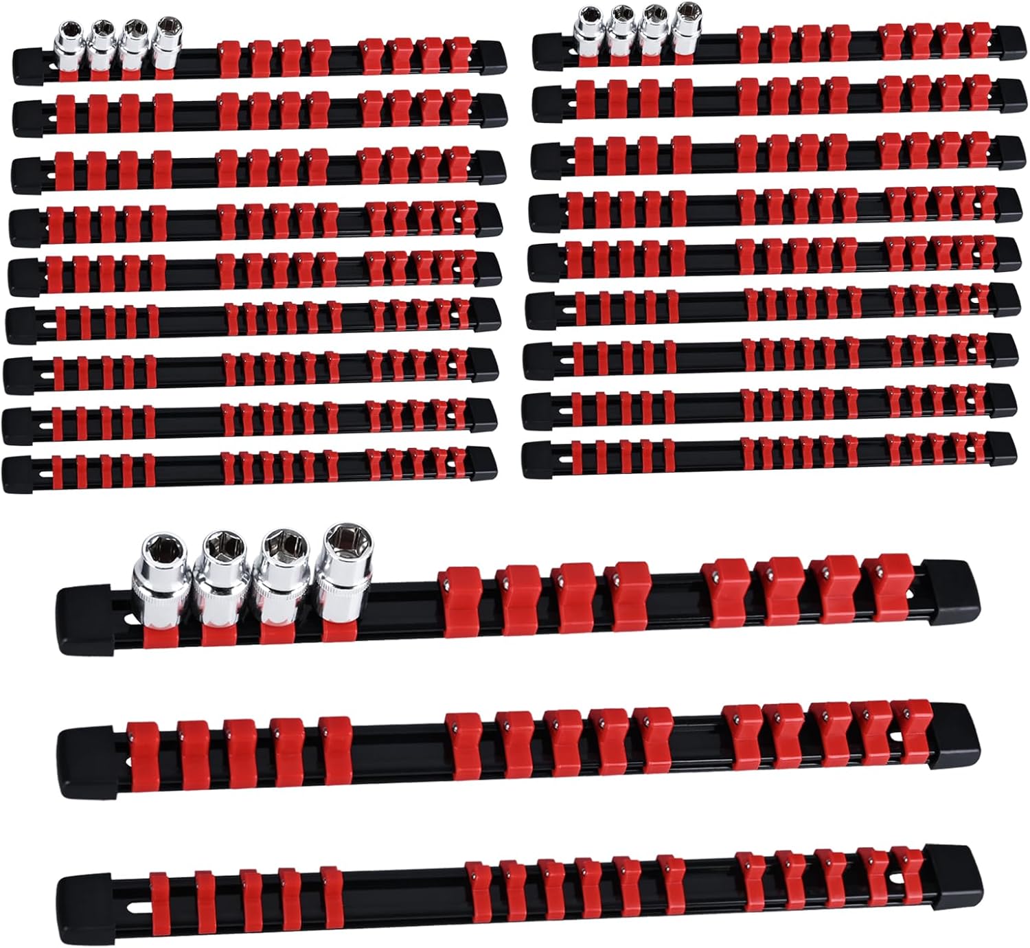 Socket Organizer Set 21PCS for Efficient Tool Storage and Use
