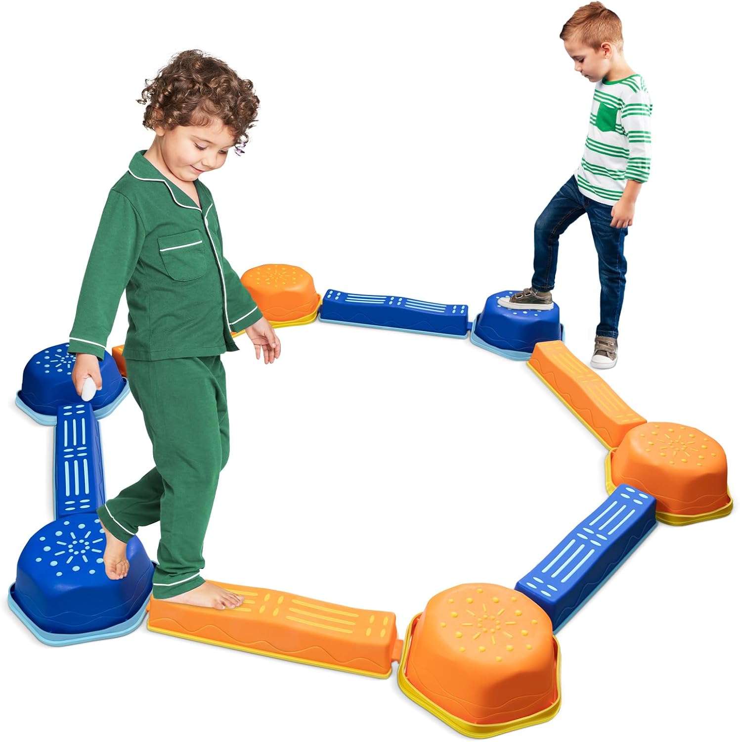 HappyField: 12PCS Balance Beam & Stepping Stones Set