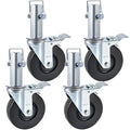 5in Scaffolding Swivel Caster Wheels 4-Pack - Dual Locking Heavy Duty