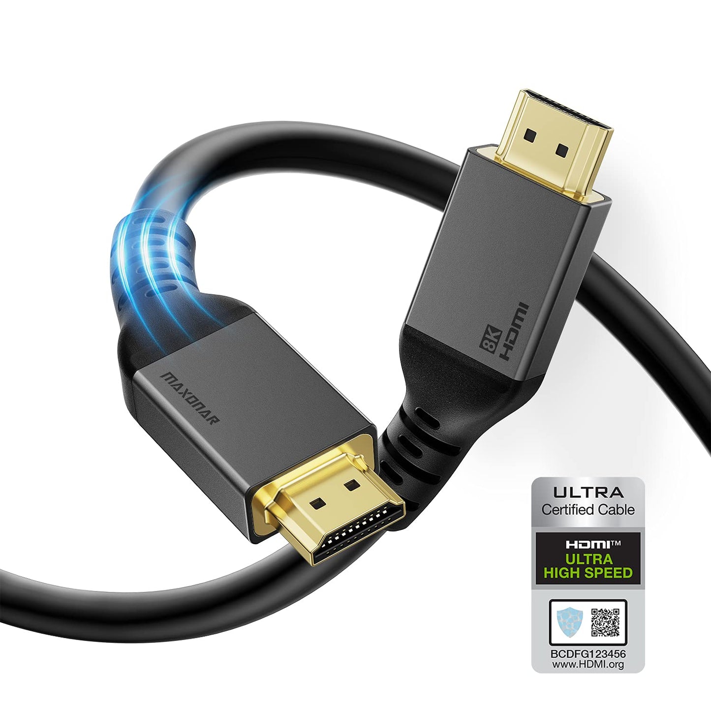 Maxonar 8K HDMI Cable 20FT for Ultimate Gaming Experience