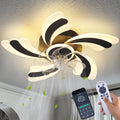 Low Profile Ceiling Fan with Remote & APP Control - Quiet LED Light