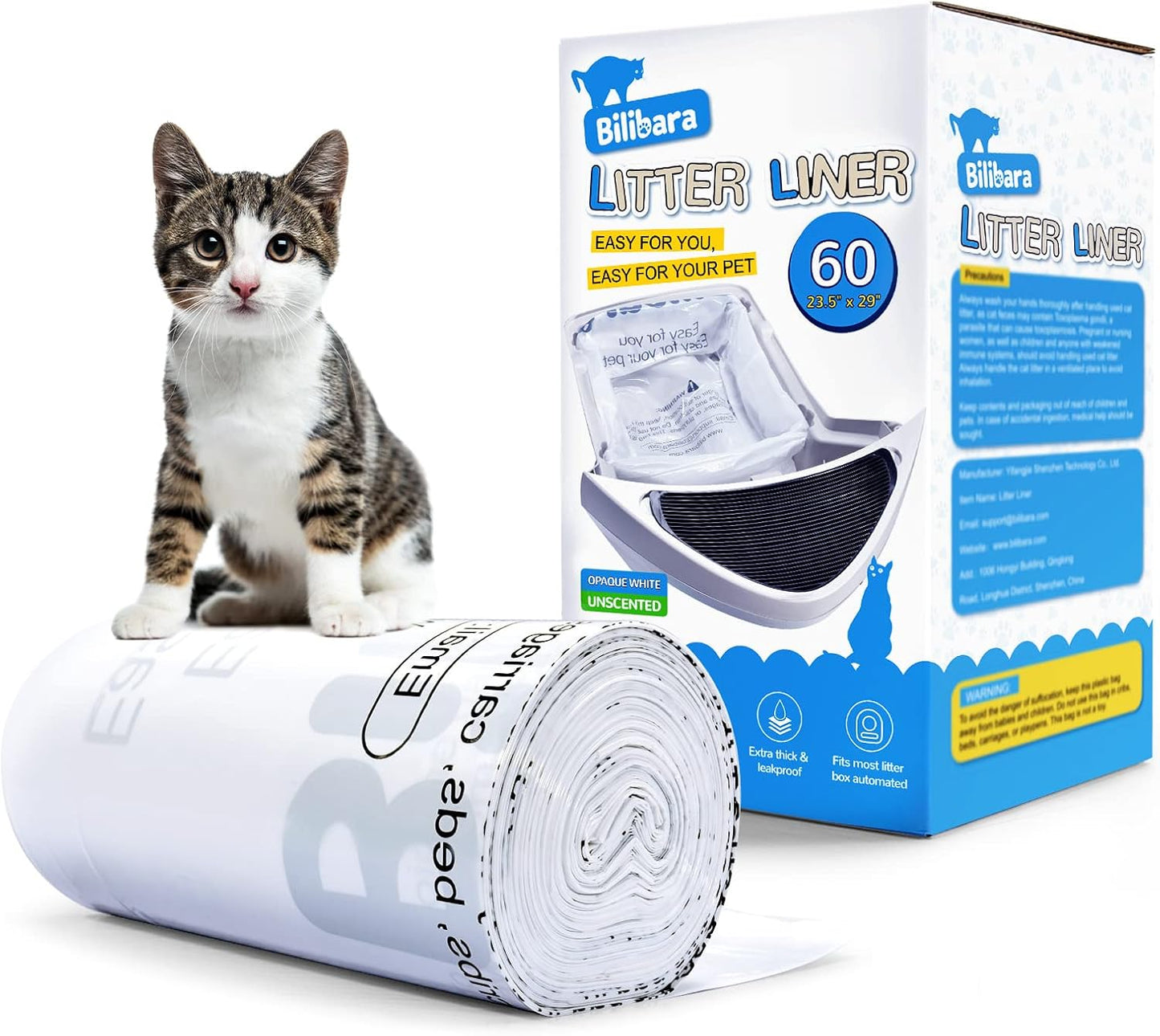 Bilibara Litter Box Liner Bags: Self-Cleaning Convenience