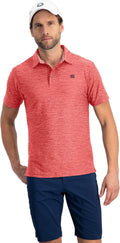 Three Sixty Six Golf Shirts for Men - Slim Fit Dry Fit Polo