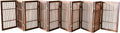 Pet Dog Gate Freestanding Acacia Hardwood 10 Panel 30in Tall