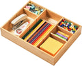 Bamboo Desk Drawer Organizer: Adjustable Compartments for Office Supplies - Umilife