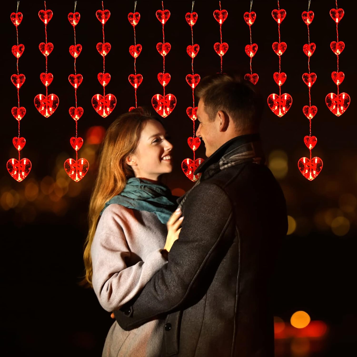 108 LED Red Heart String Lights for Valentine's!