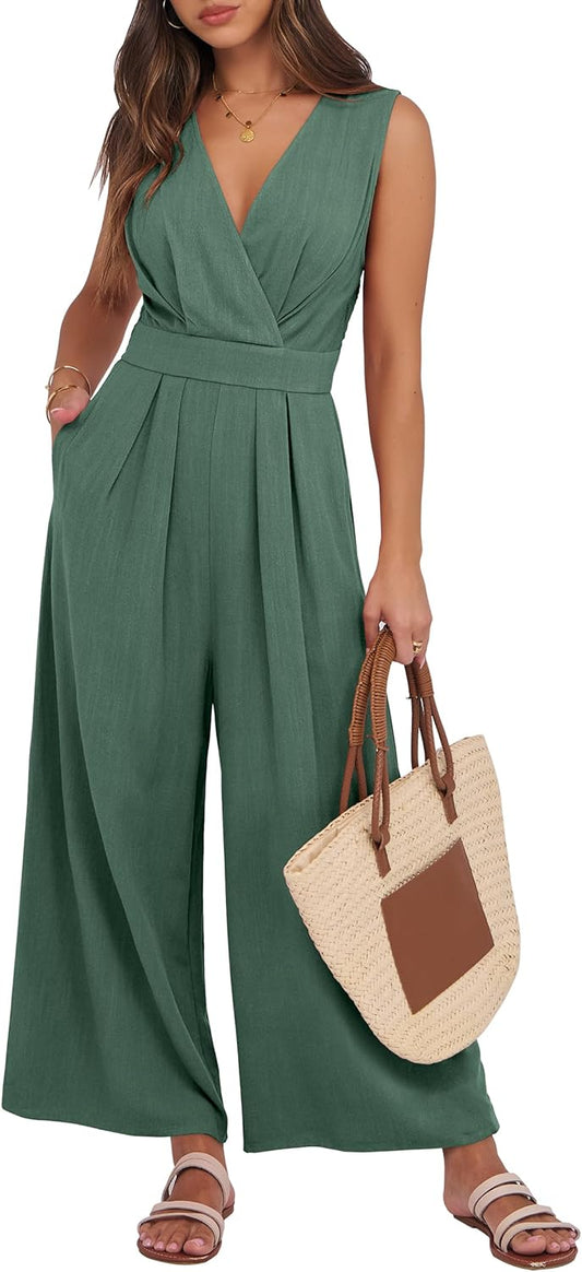 Elegant Backless Women Jumpsuits for Summer Casual Outfits