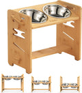 Vantic Elevated Dog Bowls Adjustable Raised Dog Bowl Stand - Tilted