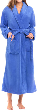 Alexander Del Rossa Plush Robe for Women - Thick, Extra Warm Long