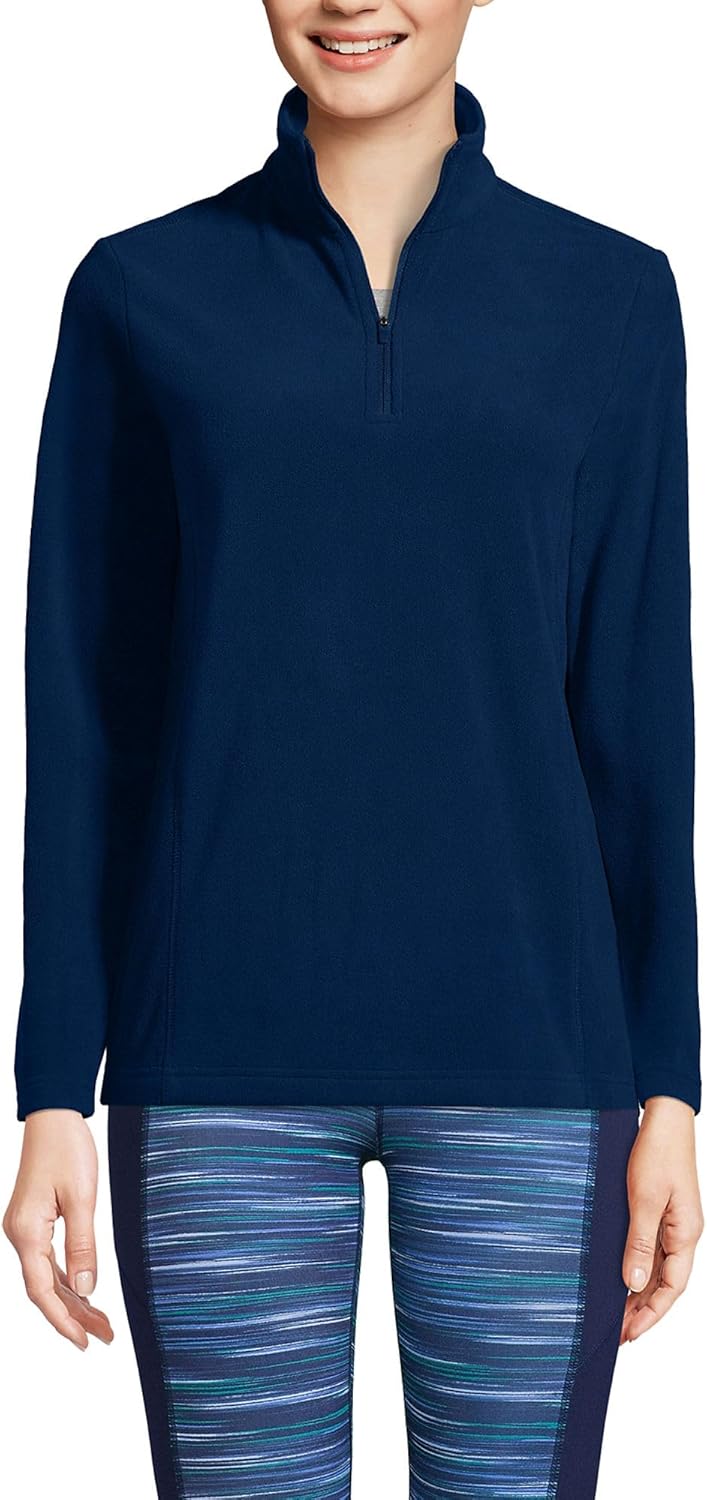 Lands' End Anyweather Fleece Quarter Zip Pullover for Comfort