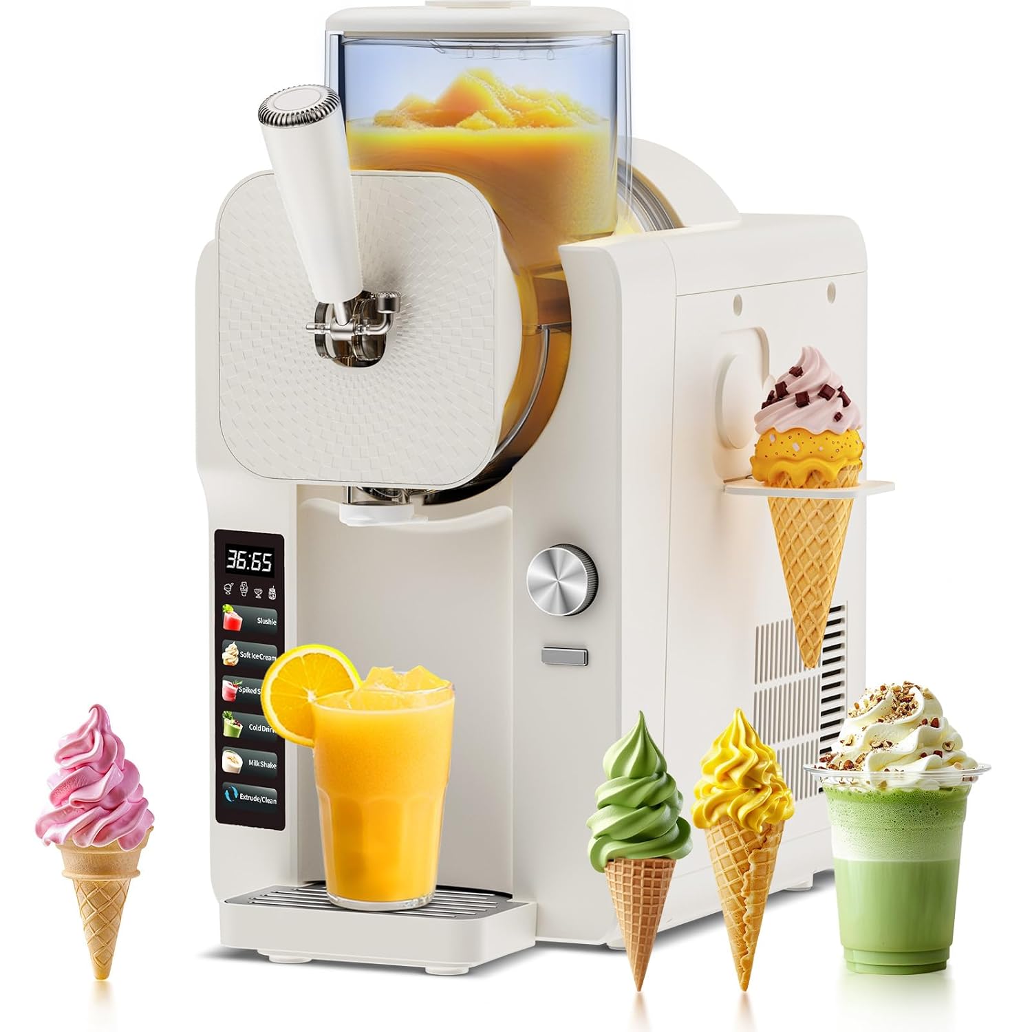Ice Cream Maker and Slushie Machine for Home with 70 oz Capacity