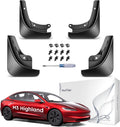 Wigoo Mud Flaps for Tesla Model 3 2024-2026 - Protect Paint & Stay