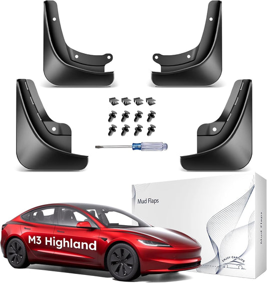 Wigoo 2025 New Tesla Model 3 Accessories Mud Flaps for Protection
