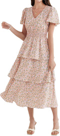 Floral Summer Long Midi Dress for Women - Boho Style Elegance