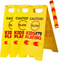 Slow Sign for Kids - Children at Play Safety Signs Bundle - 3 Pack