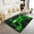 Kids Gamer Area Rug 3x5 Gaming Carpet - Neon Geometric Play Mat