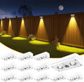 Solar Fence Lights 12 Pack with 50 Lumens for Outdoor Use