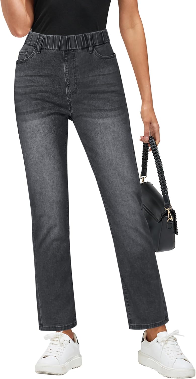 GRAPENT High Waisted Cropped Jeans for Women - Trendy Style