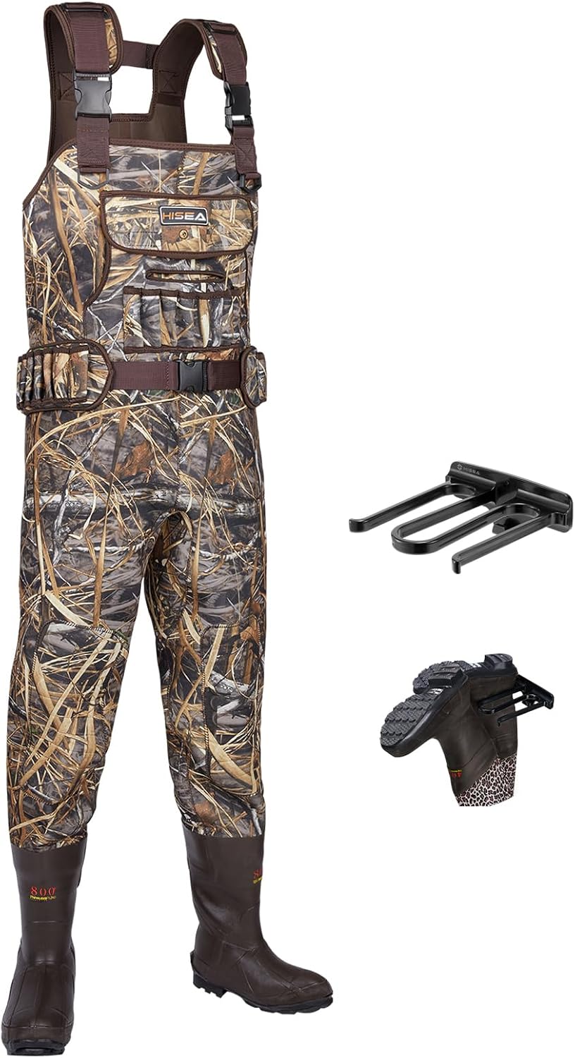 HISEA Chest Waders for Men with Insulated Boots and Camo Design