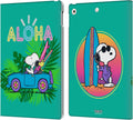 Peanuts Tropical Surf Snoopy Leather iPad 10.2 Case - Protective Style