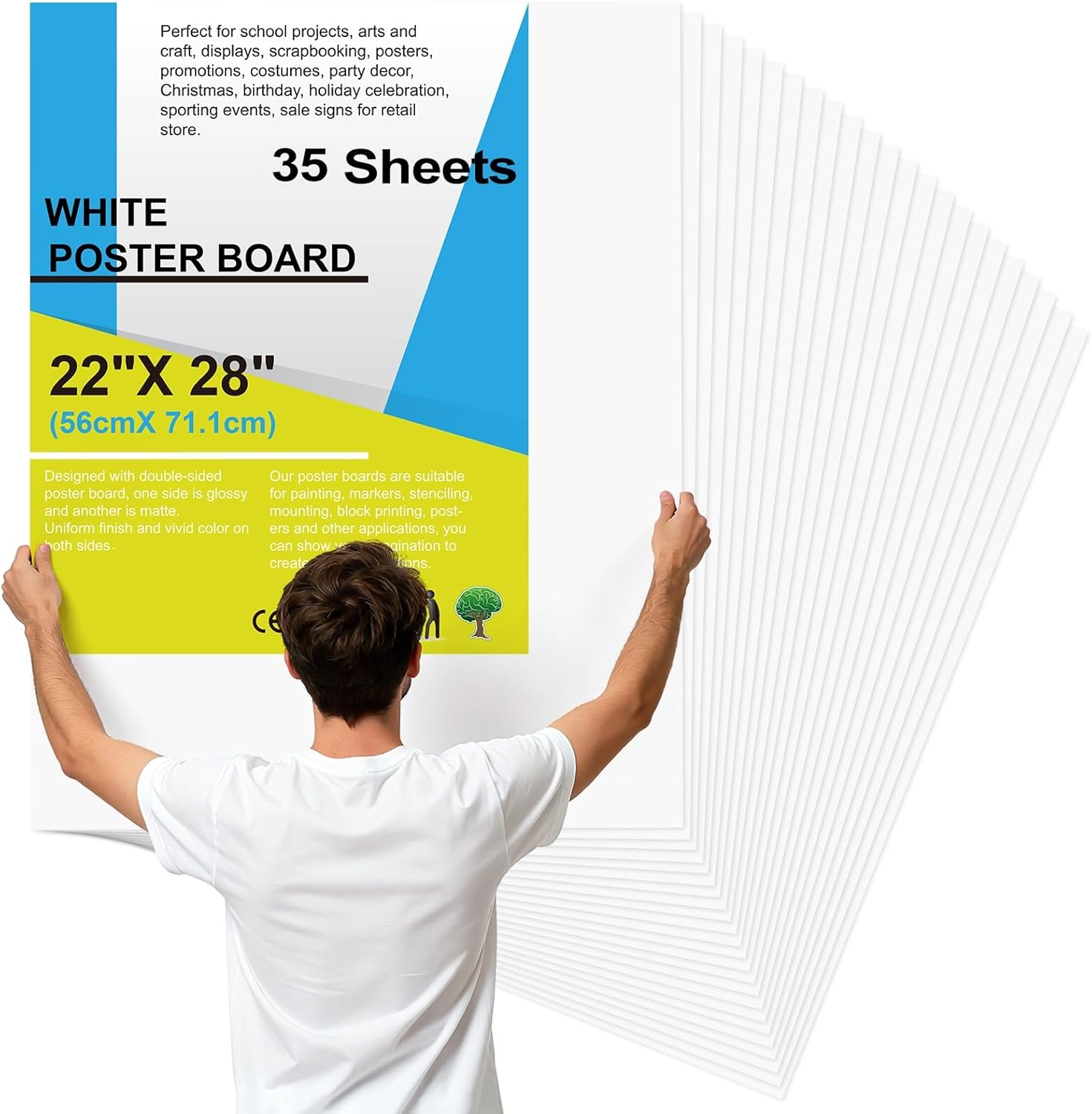 35 Pcs 22 x 28 Poster Board Paper for Arts and Crafts Projects