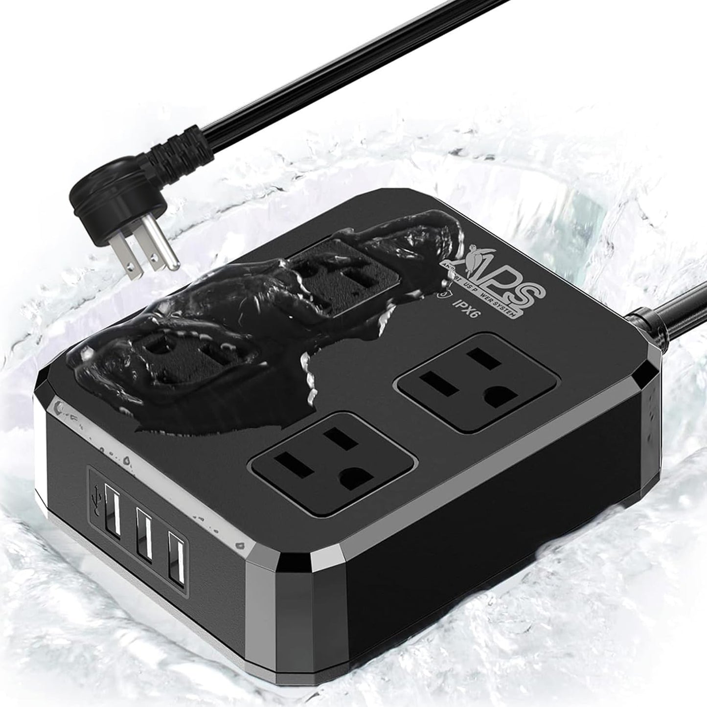 Waterproof Power Strip Surge Protector with USB Ports, 6FT Cord