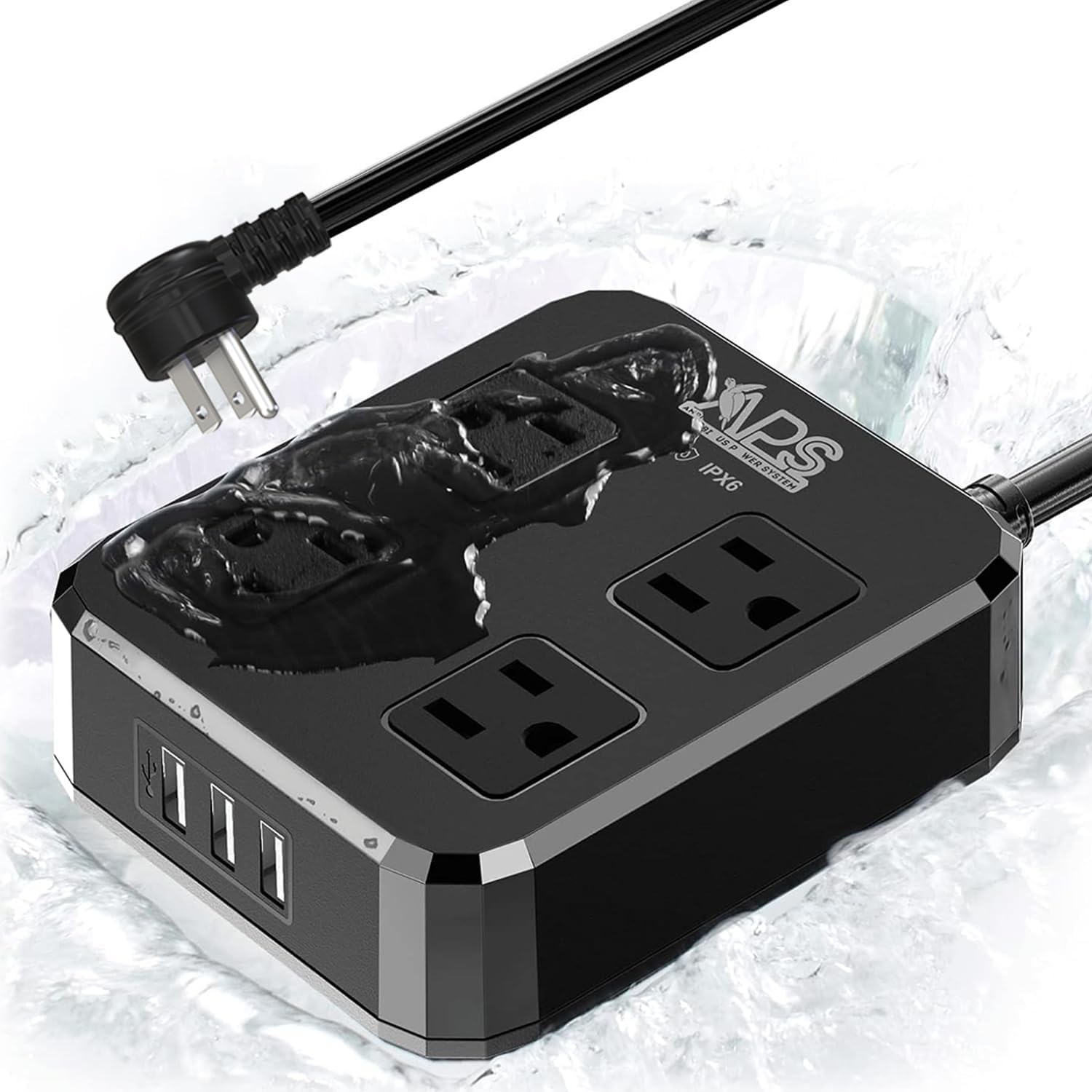 Waterproof Power Strip Surge Protector with USB Ports, 6FT Cord