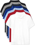 Boys Multipack Short Sleeve Pique Polo 7-Pack - Everyday Schoolwear