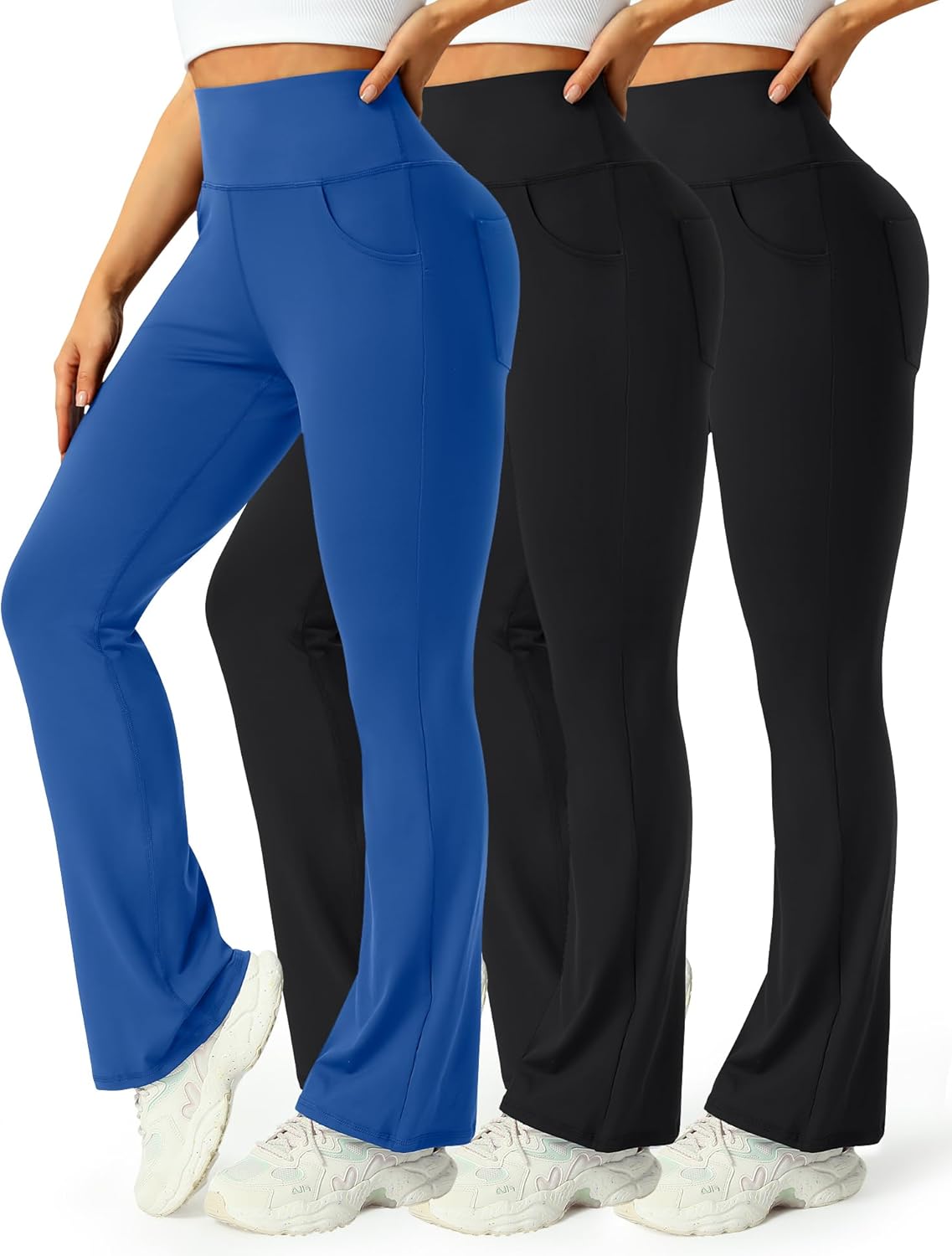 3 Packs Womens High Waist Flare Pants for Comfort and Style