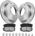 Anpulsero Brake Pads and Rotors Kit Rear Vented 13.6in - Durable