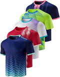 5 Pack Mens Active Quick Dry Crew Neck T Shirts (Style 2NM2)