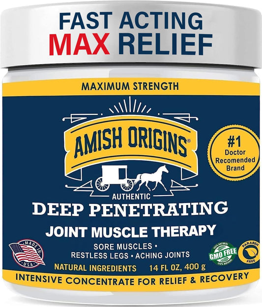 Amish Origins Pain Relief Ointment for Joint and Muscle Relief