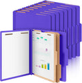 Classification Folders Letter Size Bulk 12 Pcs - Heavy Duty 2 Dividers