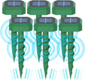 Gopher Repellent Ultrasonic Solar Powered 6 Pack - Effective Mole