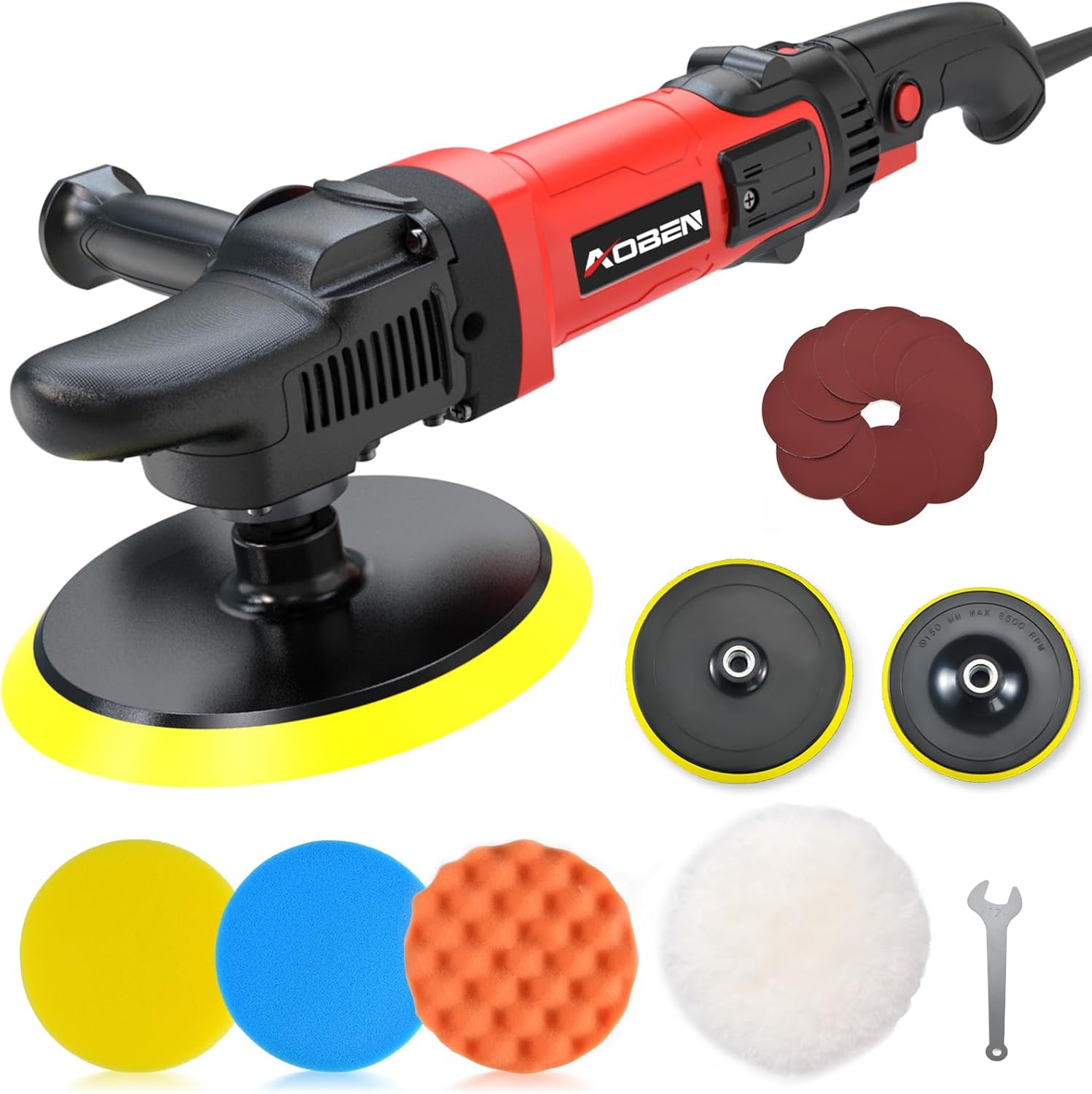 AOBEN 6/7 Inch Buffer Polisher for Car Waxing and Polishing