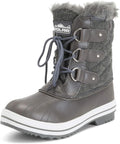 Womens Quilted Short Snow Boots - Waterproof Warm Winter Footwear