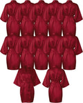Silk Satin Kimono Bridesmaids Robes for Women Short and Elegant