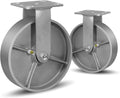 SY America 8 in x 2 in Cast Iron Caster Wheels - Heavy Duty Industrial