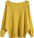 Boat Neck Batwing Dolman Knit Sweater for Women - Soft Rabbit Blend