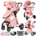 2 in 1 Baby Stroller with Bassinet Convertible Reversible - High