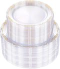 Clear Gold Plastic Plates 100PCS - Elegant Disposable Plates