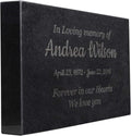 Customized In Loving Memory Black Granite Memorial Plaque - Durable