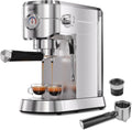 Gevi Espresso Machine 20 Bar with Portafilter - Compact Milk Frother