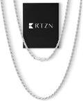 3mm Gold Rope Chain for Men - Durable 316L Stainless Steel